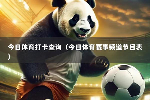 今日体育打卡查询(今日体育赛事频道节目表)